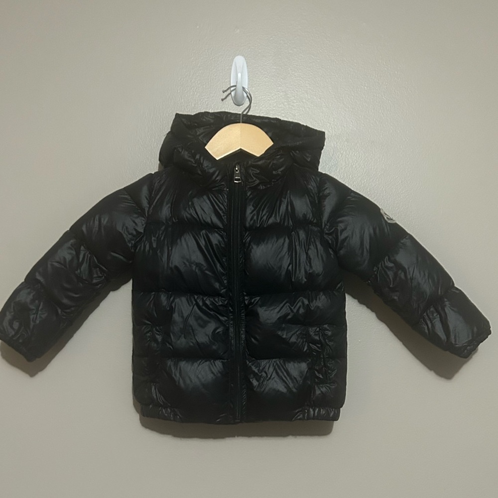 Kids Black Moncler Puffer coat